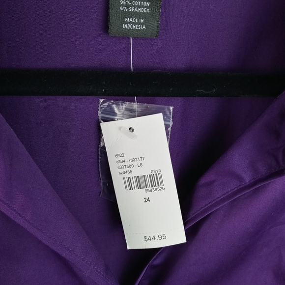 Lane Bryant purple animal print accent top - Picture 7 of 8